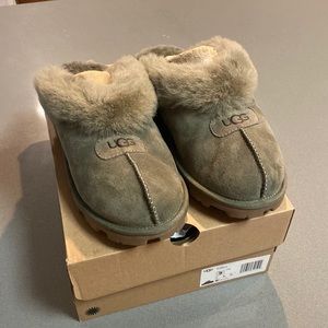 UGG Women’s Sage Green Coquette Slipper. Size 9.